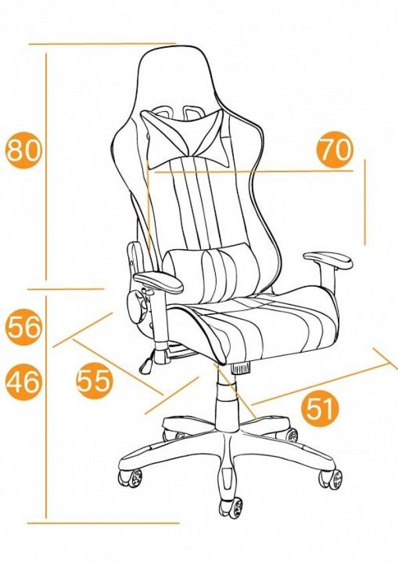 Кресло ICAR черно-синий 10726 TETCHAIR