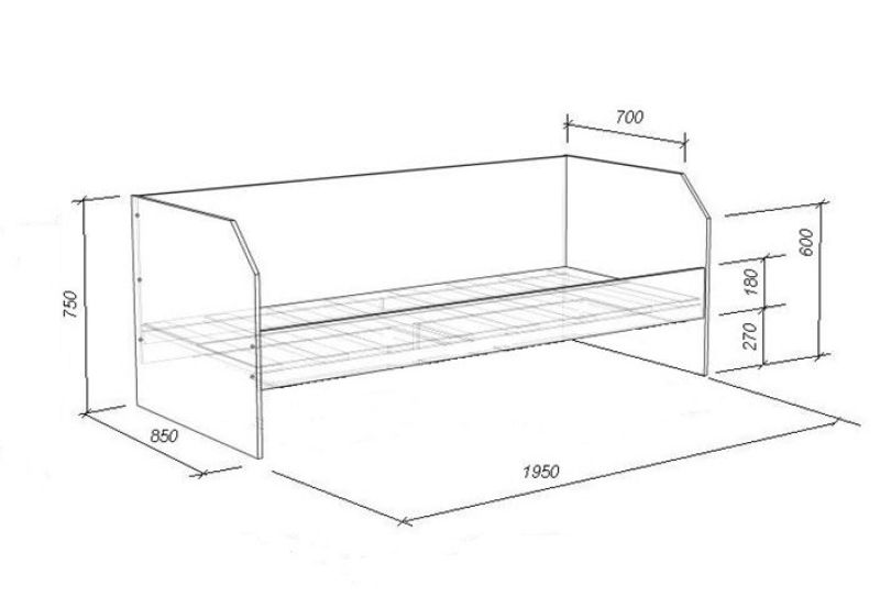 Детская кровать чертеж с размерами